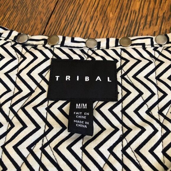 Tribal Mixed Print Quilted Cotton Lagenlook Retro Boxy Jacket Size M - Picture 7 of 15